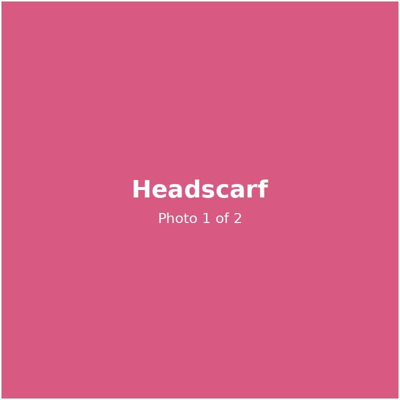 Embroidered headscarf — coral